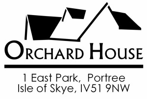 Orchard House logo and address